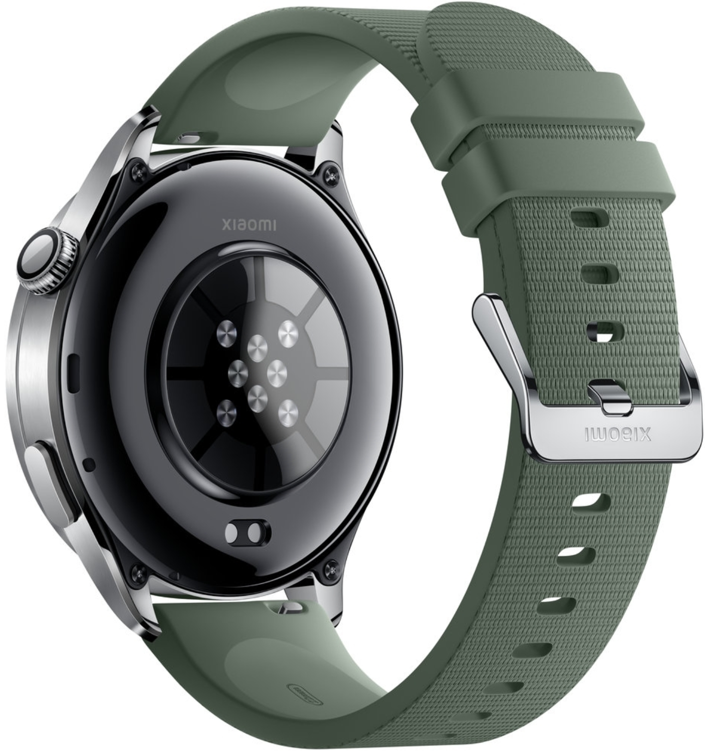 Смарт-часы Xiaomi Watch 5 серебристый с зеленым ремешком BHR07WPGL